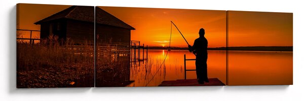 Obraz rybaka (170x50 cm)