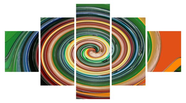 Abstrakcyjny obraz - kolorowa spirala (125x70 cm)