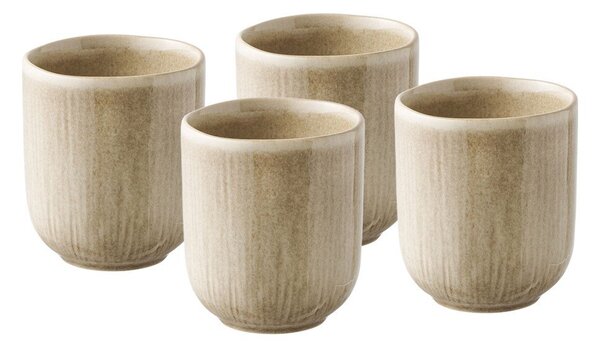 Beżowe kamionkowe filiżanki zestaw 4 szt. 360 ml Viola – House Nordic