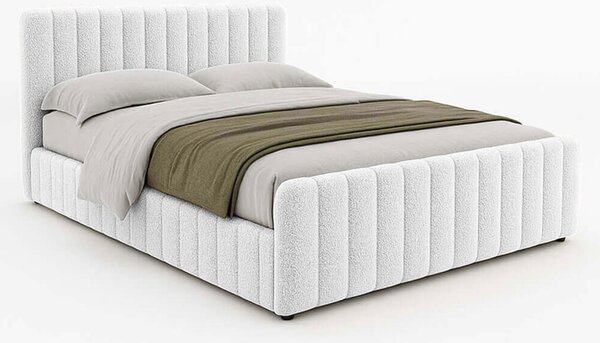 MebleMWM Łóżko tapicerowane z pojemnikiem SFG0167 | 120x200 | Boucle | Biały #2