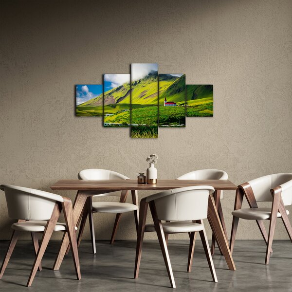 Obraz górskiego krajobrazu (125x70 cm)