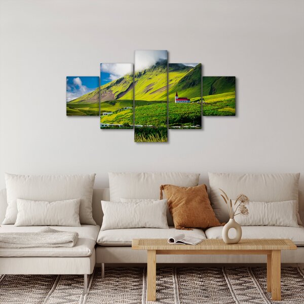 Obraz górskiego krajobrazu (125x70 cm)