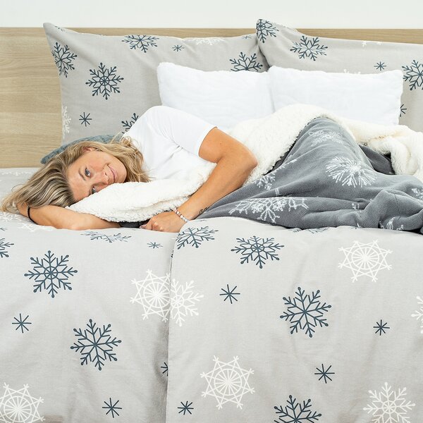 4Home Pościel flanelowa Snow Romance, 220 x 200 cm, 2 szt. 70 x 90 cm, 220 x 200 cm, 2 szt. 70 x 90 cm