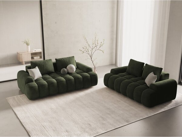 Zielona aksamitna sofa 175 cm Linz – Cosmopolitan Design