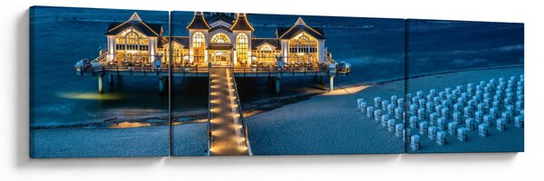Obraz - hotel na plaży (170x50 cm)