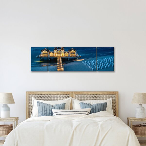 Obraz - hotel na plaży (170x50 cm)