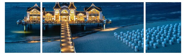 Obraz - hotel na plaży (170x50 cm)