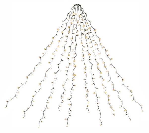 Łańcuch świetlny w kształcie stożka, 280 LED, ciepła biała