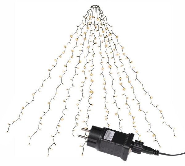 Łańcuch świetlny w kształcie stożka, 280 LED, ciepła biała