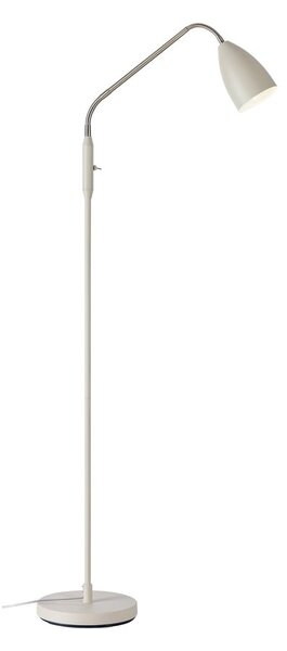 Beżowa lampa stojąca LED ze ściemniaczem i metalowym kloszem (wysokość 140 cm) Patro – Markslöjd