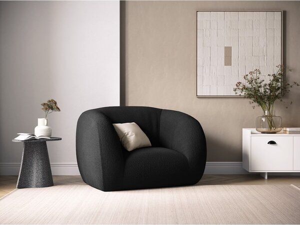 Ciemnoszary fotel z materiału bouclé Essen – Cosmopolitan Design