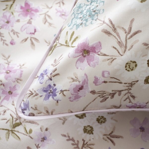 Lawendowo-beżowa bawełniana pościel dwuosobowa 200x200 cm Ditsy Floral – Bianca