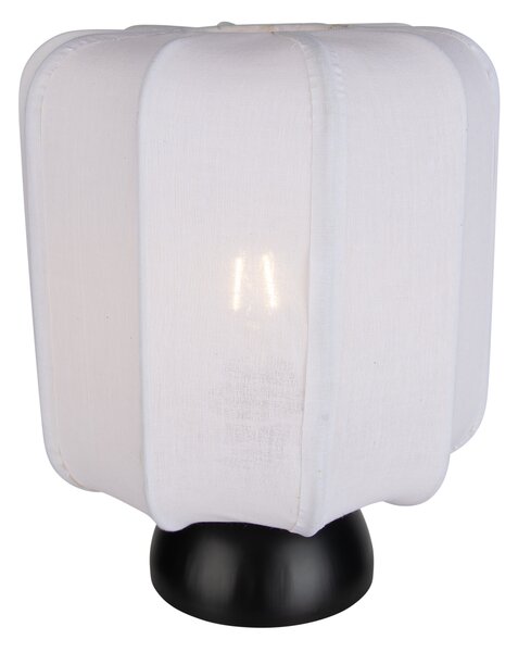 Lampa stołowa Japandi czarna z białym kloszem - Nori