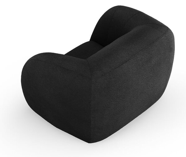 Ciemnoszary fotel z materiału bouclé Essen – Cosmopolitan Design