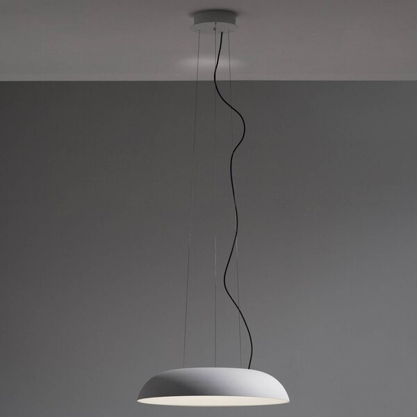 Martinelli Luce Lampa wisząca designerska Maggiolone, możliwość ściemniania, biały / opal, salon / jadalnia, aluminium, design