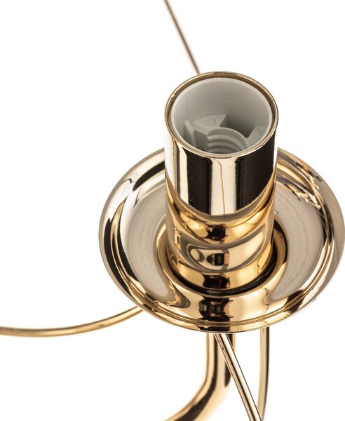 Żyrandol Retro Domiluce, możliwość ściemniania, mosiężny / złoty, salon / jadalnia, metal