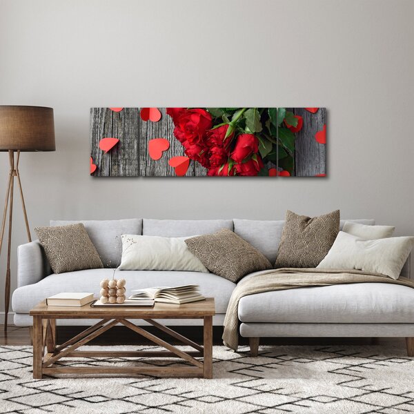 Obraz - bukiet róż (170x50 cm)