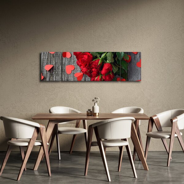 Obraz - bukiet róż (170x50 cm)