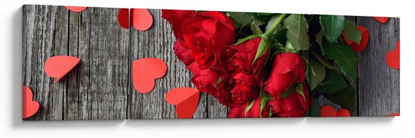 Obraz - bukiet róż (170x50 cm)