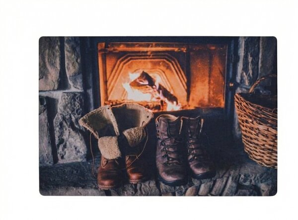 Świąteczna wycieraczka RUSTIC WELCOME 38x58 cm - różne warianty Wersja: Lyzwy