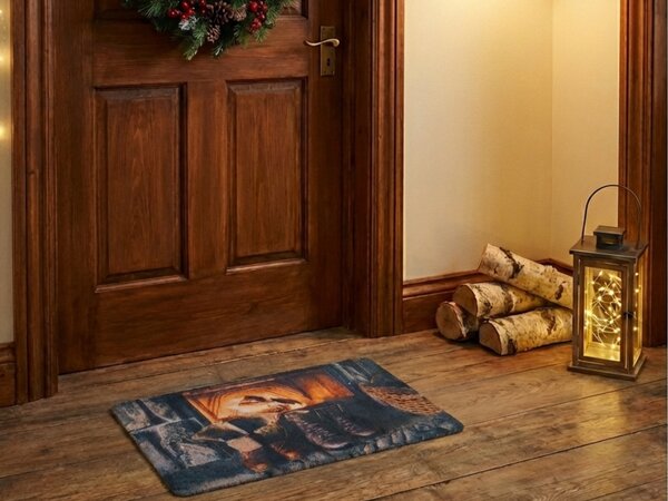 Świąteczna wycieraczka RUSTIC WELCOME 38x58 cm - różne warianty Wersja: Lyzwy