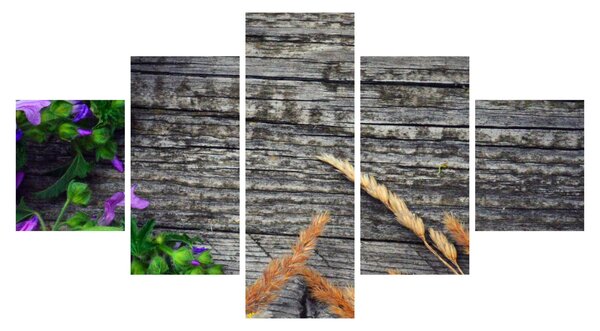 Obraz - kwiaty polne (125x70 cm)