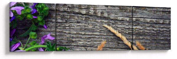 Obraz - kwiaty polne (170x50 cm)