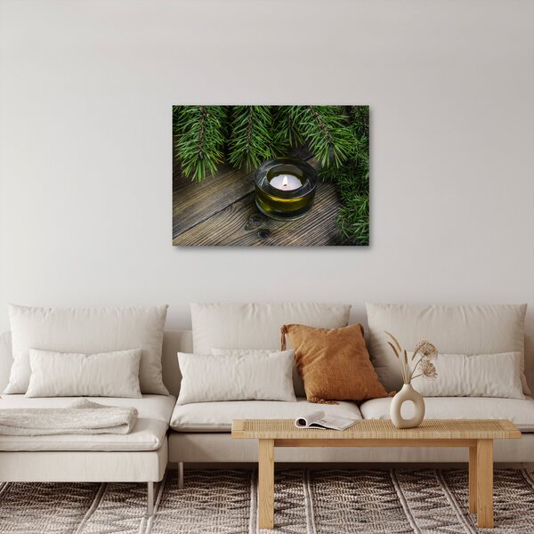 Obraz - świeca bożonarodzeniowa (70x50 cm)
