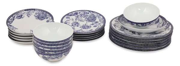 Porcelanowy zestaw talerzy 24 szt. dla 6 osób Flowers – Kütahya Porselen
