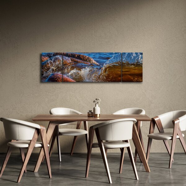 Szczegółowy obraz - woda między kamieniami (170x50 cm)
