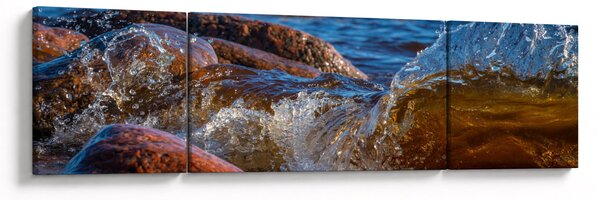 Szczegółowy obraz - woda między kamieniami (170x50 cm)