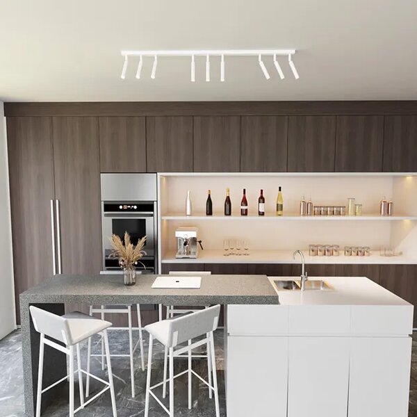Biała sufitowa lampa reflektorowa - 4X D143 S5-H72