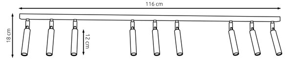 Biała sufitowa lampa reflektorowa - 4X D143 S5-H72
