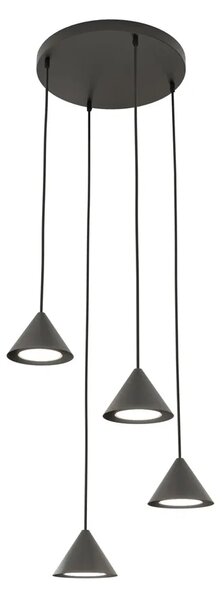 Czarna nowoczesna lampa wisząca nad wyspę - 16X D130 M9-G49