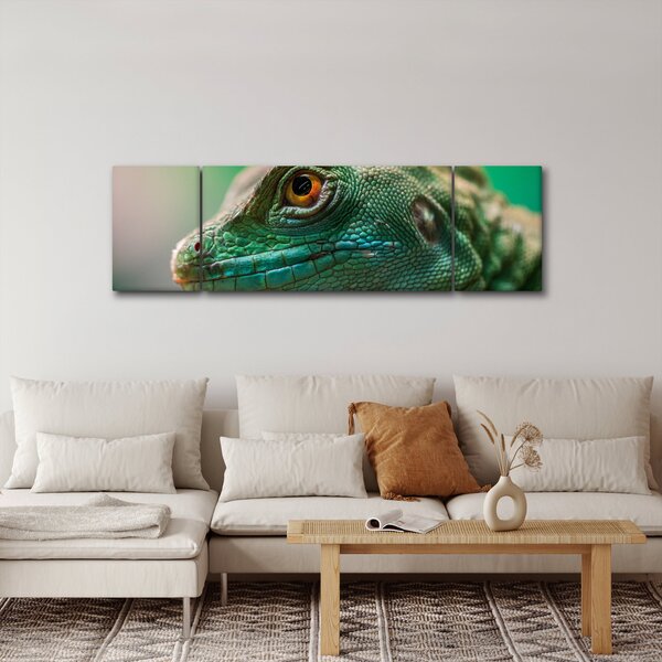 Szczegółowy obraz jaszczurki (170x50 cm)