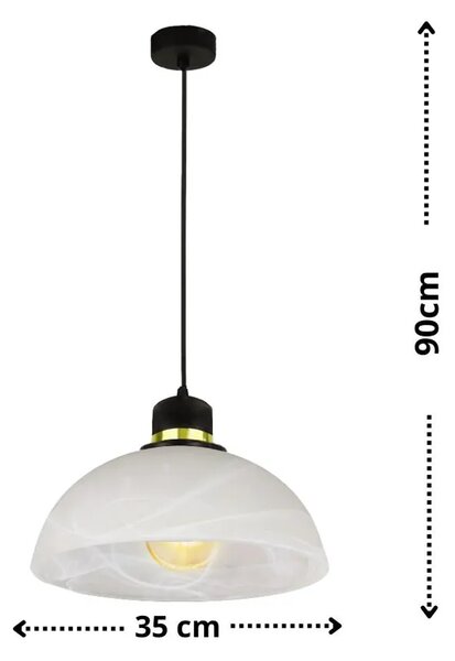 Wisząca stylowa lampa w klasycznym stylu - W3-M38