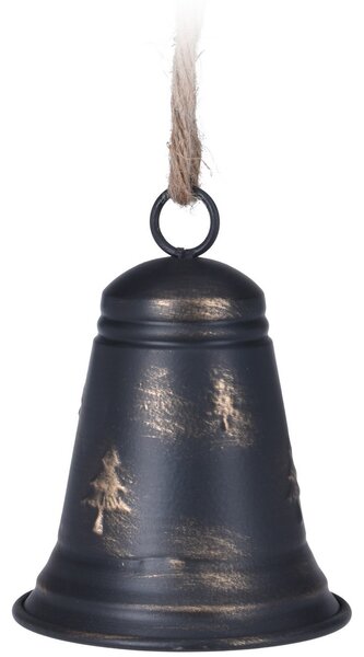 Świąteczny dzwonek Nabo czarny, 9,8 x 13 cm