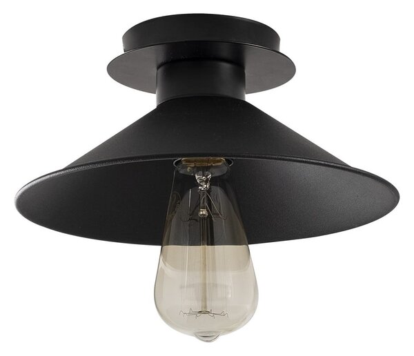 Czarna lampa sufitowa z metalowym kloszem ø 24 cm Berceste – Opviq lights