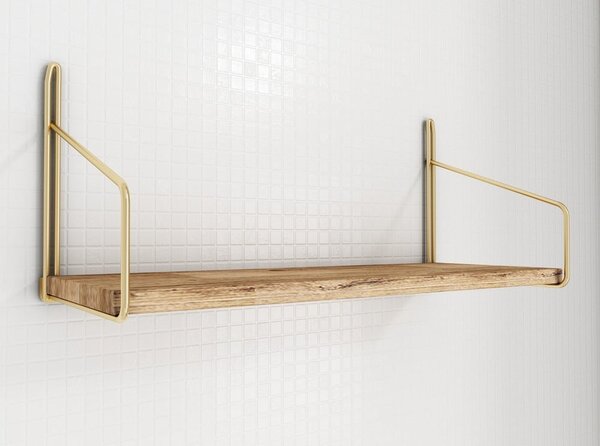 Półka z litego drewna dębowego 45 cm Duvar – Kalune Design