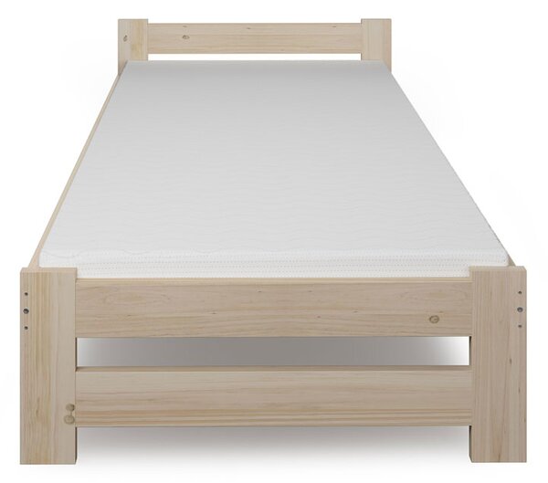 Pojedyncze drewniane łóżko 90x200 N1-G15