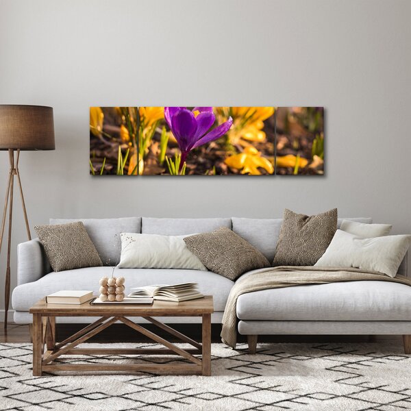 Obraz fioletowego kwiatu (170x50 cm)