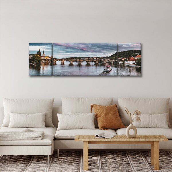 Obraz rzeki Wełtawy (170x50 cm)