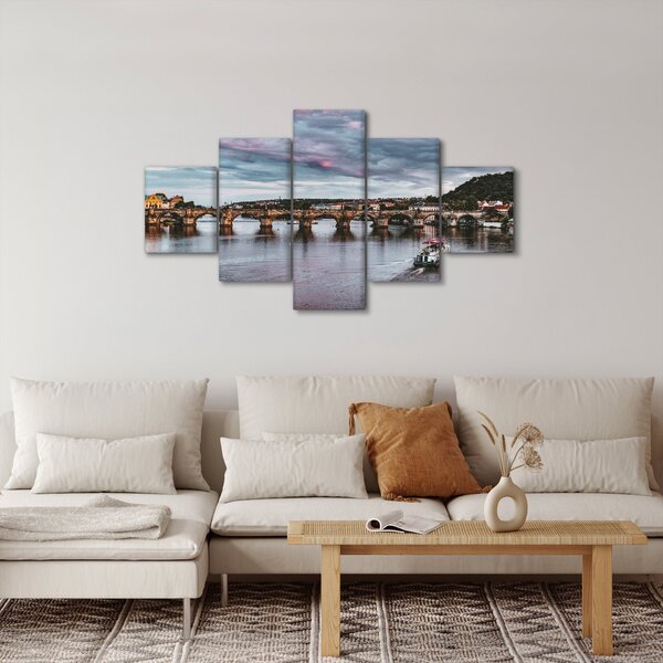 Obraz rzeki Wełtawy (125x70 cm)