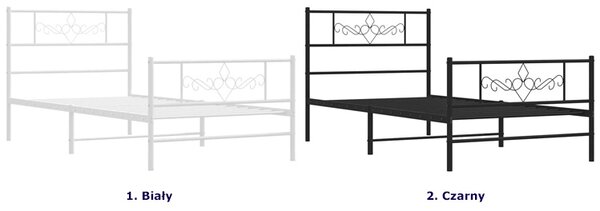 Czarne metalowe łóżko industrialne 80x200 cm E6-S16