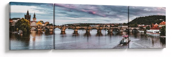 Obraz rzeki Wełtawy (170x50 cm)
