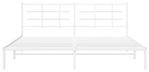 Białe metalowe łóżko małżeńskie 200x200 cm E1-B21