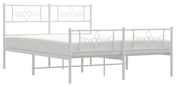 Białe metalowe łóżko loftowe 120x200 cm C1-D86