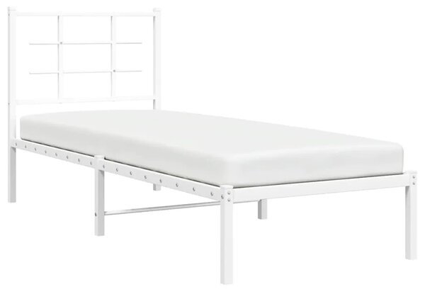 Białe metalowe łóżko pojedyncze 80x200 cm T9-D35