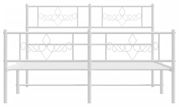 Białe metalowe łóżko loftowe 120x200 cm C1-D86