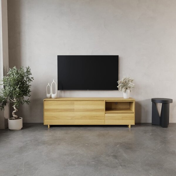 Drewniana Szafka RTV Fierra Wood Open dostępna od ręki